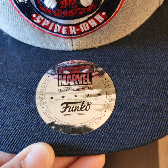 Amazing Spider-Man Gray & Blue Baseball Hat from Funko Marvel Collector Corps - Picture 2 of 4